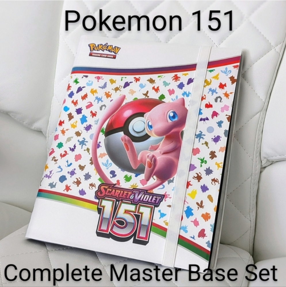 ✨ Pokemon 151 Master Base Set with BONUS Promo Cards ✨ in Official 151 Binder!